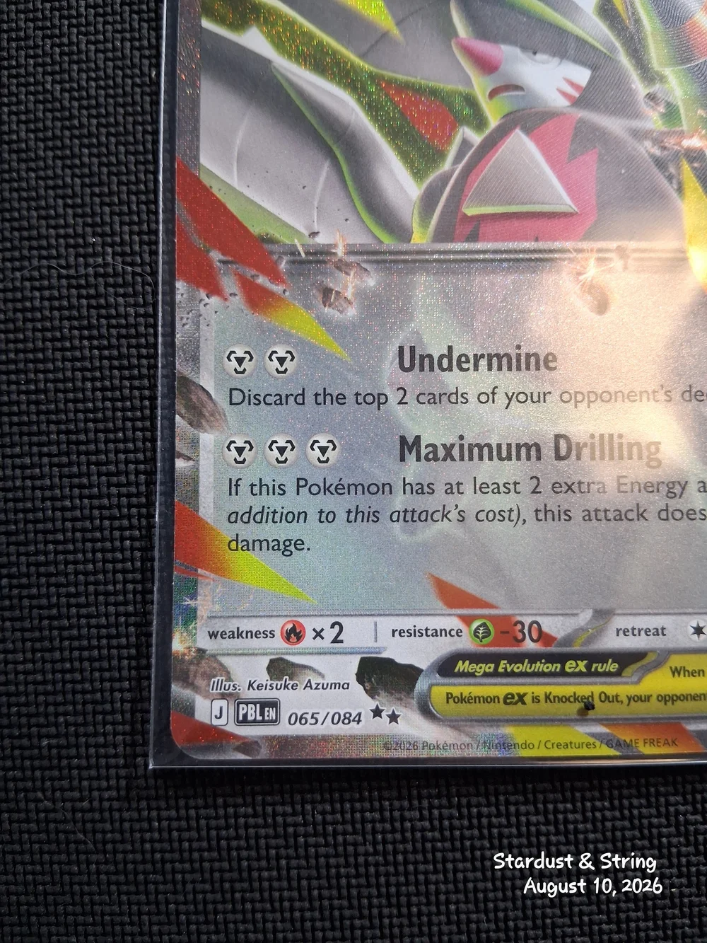Pokemon Drilbur Mega Excadrill ex 103 And 065 Card Lot Set Pack To Sleeve/LP
